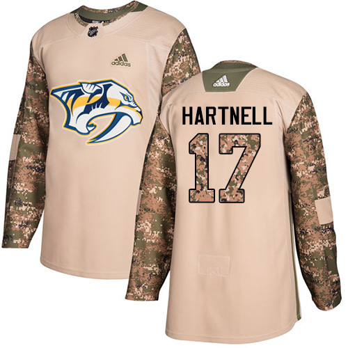 Adidas Predators #17 Scott Hartnell Camo Authentic Veterans Day Stitched NHL Jersey